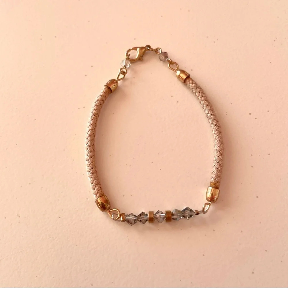Lauren Conrad Gold Dainty Adjustable Bracelet Set of 3 - Picture 7 of 8